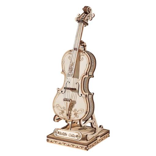 Foto - ROBOTIME Rolife 3D drevené puzzle - Violončelo, 58 dielikov