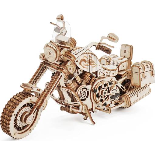 Foto - ROBOTIME Roker 3D drevené puzzle - Cruiser Motorcycle, 420 dielikov