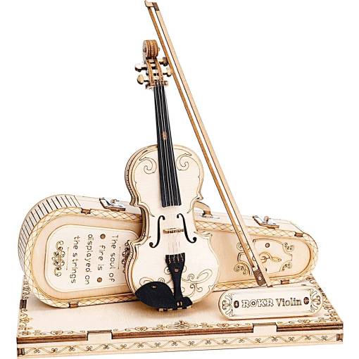 Foto - ROBOTIME Roker 3D drevené puzzle - Husľové Capriccio, 82 dielikov