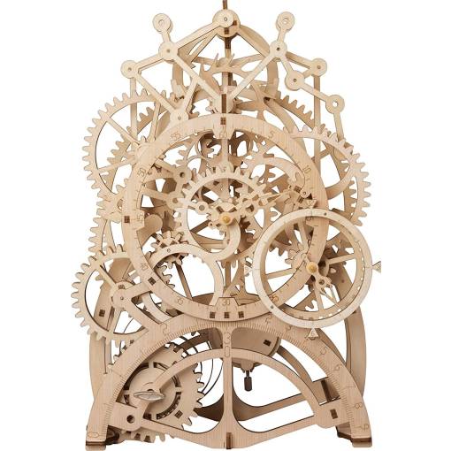 Foto - ROBOTIME Roker 3D drevené puzzle - Kyvadlové hodiny, 166 dielikov