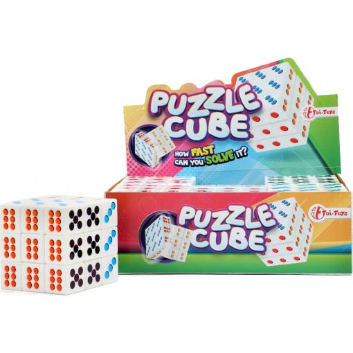 Foto - TOI-TOYS Rubikova kocka s farebnými bodkami - 3 x 3 x 3