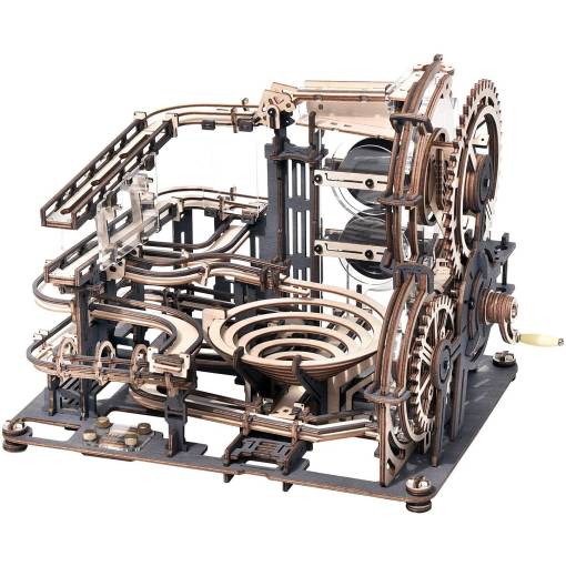 Foto - ROBOTIME Roker 3D drevené puzzle - Guličková dráha Nočné mesto, 294 dielikov