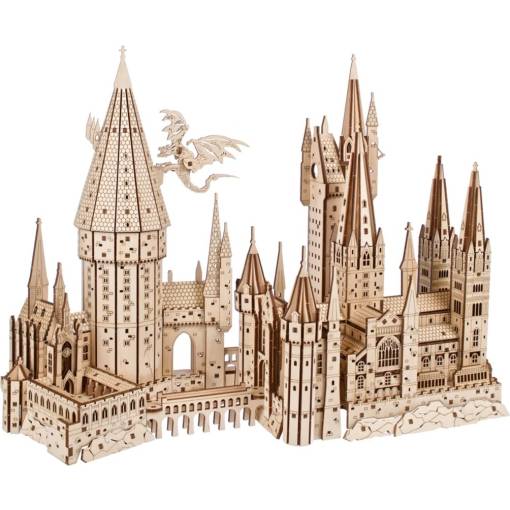 Foto - UGEARS 3D puzzle - Harry Potter Bradavice, 340 dielikov